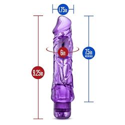 Eden 9" Soft Large Thick Realistic Vibrating Dildo, Multi Speed Powerful Vibrator, Sex Toy for Women, Purple