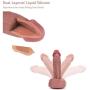 Double Layered Realistic Dildo for Adults, SXOVO 8.27 inch Sex Toys Liquid Silicone Dildo with Hands-Free Suction Cup for Women Sex Fun, Fake Penis for Vaginal G-spot and Anal Massager