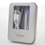Vsshe Bullet Vibrator - Rechargeable & WarterProof Bullet Massager for Woman - Portable Bullet Viberate Toys (Silver-Purple)
