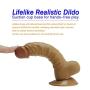 Lfcmf Lifelike Massager Waterproof Realistic TPE Di&DLO Body Massage Soft and Health Flesh (Color : Brown)
