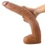 15.5Inch Super Long Realistic Dildo Sex Toys, Big Size Huge Penis, Big Dick Cock Women Masturbation Couple Flirt (Brown)