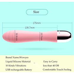 Quiet USB Cable Rechargeable Wireless Soft Pleasure Magnetic Charging Port Cordless Waterproof 10-Speed Ví-bratór Whisper Multifunctional Massager 40db Working Sound