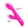 G-Spot Rabbit Vibrator with Lifelike Texture for Women Clitoris Stimulation | Lyps Holly - Waterproof Silicone Dildo Clit Dual Action Stimulator with 10 Powerful and Silent Vibration Patterns