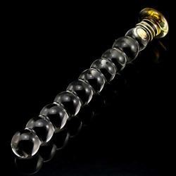 Huge Big Size Double Head Ultra Smooth Crystal Glass Stick Ridged Spiral Designed for Women Men