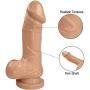 7" Dildo with Suction Cup Base Realistic Veined Shaft Dong Adult Sex Toy