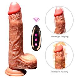 Big Realistic Dillo with Automatic Muti Speed Vibrating Telescopic Underwear Therapy Tshirt