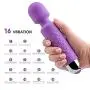 Waterproof Portable Rechargeable Wand Massager,8 Kinds of Powerful Frequency 20 Modes, Muscle Relaxation Body Treatment(Purple) Waterproof Portable Rechargeable Wand Massager,8 Kinds of Powerful Frequency 20 Modes, Muscle Relaxation Body Treatment(Purple)