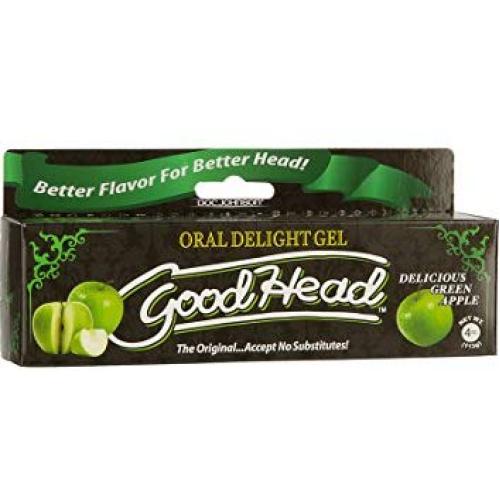 Doc Johnson Goodhead Oral Delight Gel Lubricant Green Apple 4 Ounce