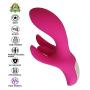 Fun-Mates Vibrating G Spot Clitoral Massager for Women and Couples Rechargeable Powerful Vibrating Rabbit Ear Female Masturbation with 4 Motors