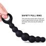 UTIMI Butt Plug Silicone Anal Beads Anal Sex Toys with Safe Pull Ring, 7.5"