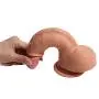 Hyper Realistic Dildo, Anfei Dual-Layered Silicone Cock Slightly Bendable 7.87 Inch g Spot Dildo Penis Toy Premium Liquid Silicone Penis Dong with Suction Cup