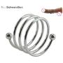 SchwarzSex Stainless Steel Penis Ring Delay Ejaculation Dick Ring Spiral Metal Cock Rings Penisring Chastity Device Adult Sex Toys for Men,30mm