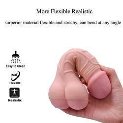 Risareyi T-Shirt 3D Realistic peniš Toy for Men Dîd`lɔ Handheld Massage Wand Extender Enhancement Device Six Toys