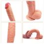 JSCRlove 100% Waterproof 12 Inch Soft Reǎlîstǐc Ðildǒ Flesh Realistic Dual Density Toy with Strong Suction Cup Comfortable Līfelikě Private Toy Women Underwear