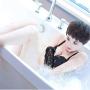 Lfcmf 7.87 Inch Body Relax Massager Wand Soft Silicone Real Feel Massage Toy with Suction Cup (Color : Black)