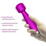 Wand Massage Vibrator G Spot Clitoris Stimulation Luvsex Waterproof Dildo Clit Stimulator 10 Vibration Modes Quiet Motor Women Powerful Vibration Modes Intense Orgasms Rechargeable Easy Clean