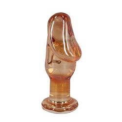 Eastern Delights Cute Glass Pleasure Wand Dildo, Anal Sex Toy Butt Plugs (L)