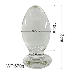 CSH Jeans 13cm Glass Anal   Ball Massaging Plug  Adult Products Female Male Clear Massage Wand Massager Glass Relaxing T-oys Tshirt T-Shirt