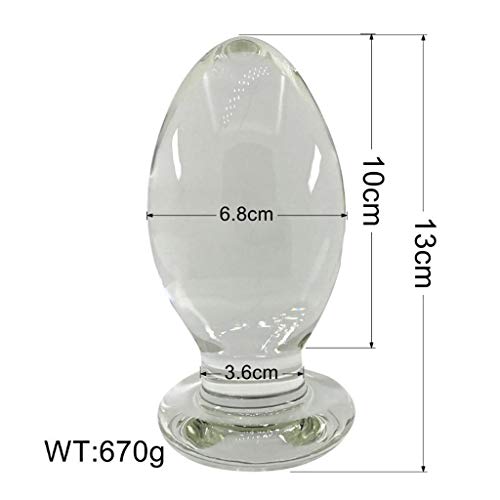 CSH Jeans 13cm Glass Anal   Ball Massaging Plug  Adult Products Female Male Clear Massage Wand Massager Glass Relaxing T-oys Tshirt T-Shirt