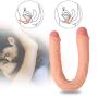 18.1Inch Double Sided Big Toy Real Feel Soft Flexible Double Head Ďîldɔ Relax Waterproof Massager for Women