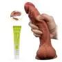 Double Layered Silicone Dildo, ANFEI Hyper Realistic Premium Penis Sex Toy with Suction Cup, Insertable 7.48 inches/Width 1.77 inches