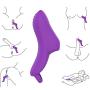 G Spot Finger Vibrator, PALOQUETH Personal Vibrator Clitoris Massager Sex Toy for Couples with 9 Powerful Vibration Textured Head for Intense Stimulation, Waterproof Wireless Remote Rechargeable
