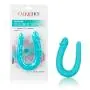 CalExotics Silicone Double Dong – AC DC Dong – Double Penetration Dildo for Women – Adult Probe Fetish Sex Toy for Couples - Teal