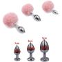 Stainless Steel Rabbit Tail Anal Plug Metal Bunny Tail Butt Plug Adult Toys for Women