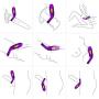Cock Ring Vibrating Penis Ring Waterproof Rechargeable Couple Vibrator with 12-Speed Vibrations, Full Silicone Powerful Clitoris Stimulator Vibrators Adult Sex Toy by MELO (Purple)