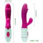 Generita 30-Speed Vibrating Silicone Vibrator Waterproof Personal Dual Vibration Portable Home Personal Fitness Massage Cordless Electric Purple Rose + Invisible Bra Kit
