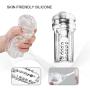 Vibrating Male Masturbator Cup with Sexual Moans and 10 Vibrations, Xocity, 3D Realistic Silicone Vagina Masturbator with Infrared Assist Function, Adult Sex Toy for Men