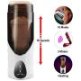 WeDol Heating Male Masturbator Cup Fully Automatic with 10 Powerful Modes and 10 Speeds Control 3 Female Moans Dual Stimulation Realistic Heating Vagina Stroker Masturbation Sex Toys