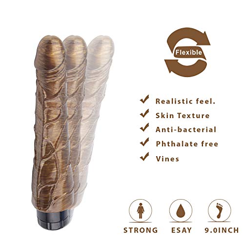 LQTY 9 Inch Electric Magic Soft Wand Realistic Soft-Ďîldɔ Women Waterproof Massage Tools