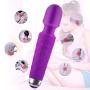 Upgraded Powerful Vibrate Wand Massager Cordless, Rechargeable with 20 Magic Vibration Modes, Whisper Quiet, Waterproof, Handheld Personal Massager for Neck Shoulder Back Body Massage, Sports Recovery