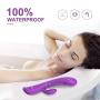 G Spot Rabbit Vibrator for Vagina and Clitoris Stimulation with 9 Strong Vibrating Modes, Adorime USB Rechargeable Clitoral Stimulating Dildo Vibrator for Women or Couples Fun with Waterproof Silicone