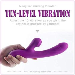 Clǐt-or-al Sucking Vǐb-Rat-or,10 Frequencies and 3 Speeds G Spot Vǐbr-ATO-rs & Nipple Stim-ula-tor with Suction