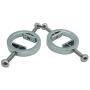 One Pair Heavy Nipple Clamps with Screw Adjustable Circle