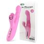 G Spot Clitoral Vibrator, Waterproof Soft Silicone Licking Tongue Vibrating Dildo Oral Massager Vagina Stimulator Sex Toy with Heating Function, Pink