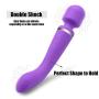 Upgraded Powerful Rechargeable Handheld Wand Massager, Waterproof with 8 Powerful Multi Speed, 20 Strong Patterns, Rechargeable Body Handheld Massager for Muscle Aches and Sports Recovery, Purple