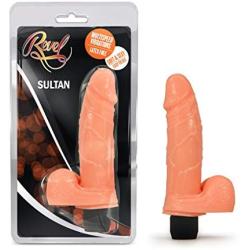 6.5" Soft Realistic Cock and Balls Vibrating Dildo - Multi Speed Beginner Vibrator - Sex Toy for Women - Sex Toy for Adults (Beige)