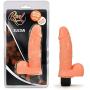 6.5" Soft Realistic Cock and Balls Vibrating Dildo - Multi Speed Beginner Vibrator - Sex Toy for Women - Sex Toy for Adults (Beige)