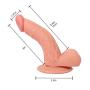 NICEGG Safe Soft-Dillos for Women and Men Suction Cup Realistic Texture and Real Touch Toys Dk-LMN021