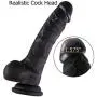 8 Inch Black Silicone Realistic Toys Waterproof Tools for Women Female 8 Inch Black Silicone Realistic Toys Waterproof Tools for Women Female