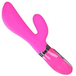 Silicone Dual Action Vibrator Women Sex Toy G-Spot and Clit Massager Orgasm Stimulator