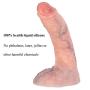 Hyper Realistic Ultra Soft Silicone Dildo Lifelike Vein Superior Penis Dual Layer Liquid Silicone Bendable Penis with Suction Cup Adult Sex Massage Masturbation Toys for Women 7.3 inch (Natural Flesh)