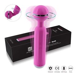 Bluetooth Vibrator Compact Strong Handheld Wand Massager - 6 Mainly Powerful Vibration with Adjustable Vibrating Frequency 360° Rotatable Head for Better Back Neck Foot Massage, Muscle Aches Etc