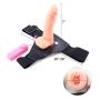 Y-Not Realistic Wearable Strap On Harness Pegging Play Set with Long Silicone Dildo Hollow Penis Adjustable Vibrating Masturbator for Female Male Couple G Spot Anal Sex