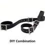 HuiZhi Adult SM Restraint Set Leather Belts,Sex Bed Bondage System for Couples,Wrist Cuffs,Thigh Cuffs,Ankle Cuffs,Adjustable Fetish Body Restraint Kit(7 Pieces)