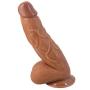 HYLHYL5-F Sǒft Běndǎblě Stǐck, Ultra-Lifelike Fantasy Perfect Sleeve Extender for Women Silicone with Strong Suction Cup PVC+ Artificial Leather Pants Brown Overall Length: 23cm