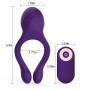 Vibrating Cock Ring with 10 Powerful Vibration Modes, Waterproof Multifunctional G Spot Vibe Nipple Massager Rechargeable Penis Vibrator Perineum Stimulator for Man Couples Play